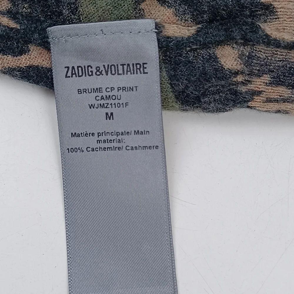 Zadig And Voltaire Brume Cp Cashmere Pullover Size M Camouflage Animal Printed - Picture 15 of 16